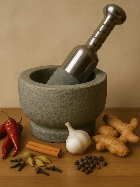 Forma Living Stone Mortar and Pestle